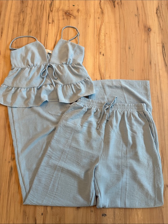 Monteau Other - Monteau Los Angeles Tank and Pant Set Light Blue